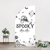 Lofaris Halloween One Spooky Dude Birthday Half Moon Arch Backdrop